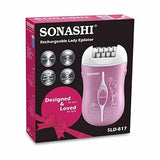 احصلي على بشرة صافية وناعمة مع جهاز سوناشي لنزع الشعر من الجذور للوجه وكامل الجسم SONASHI Rechargeable Lady Epilator