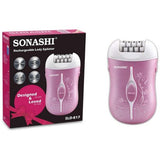 احصلي على بشرة صافية وناعمة مع جهاز سوناشي لنزع الشعر من الجذور للوجه وكامل الجسم SONASHI Rechargeable Lady Epilator