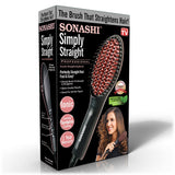 فرشاة السيراميك الحرارية لتصفيف الشعر من سوناشي المفضلة عند صالونات الحلاقة الإحترافية Hair Straightening Brush – SHS-2063B Sonashi